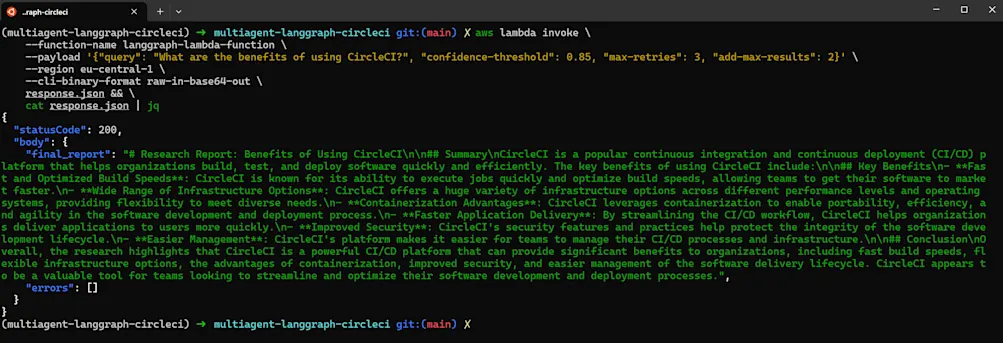 LangGraph AWS Lambda invoke retry