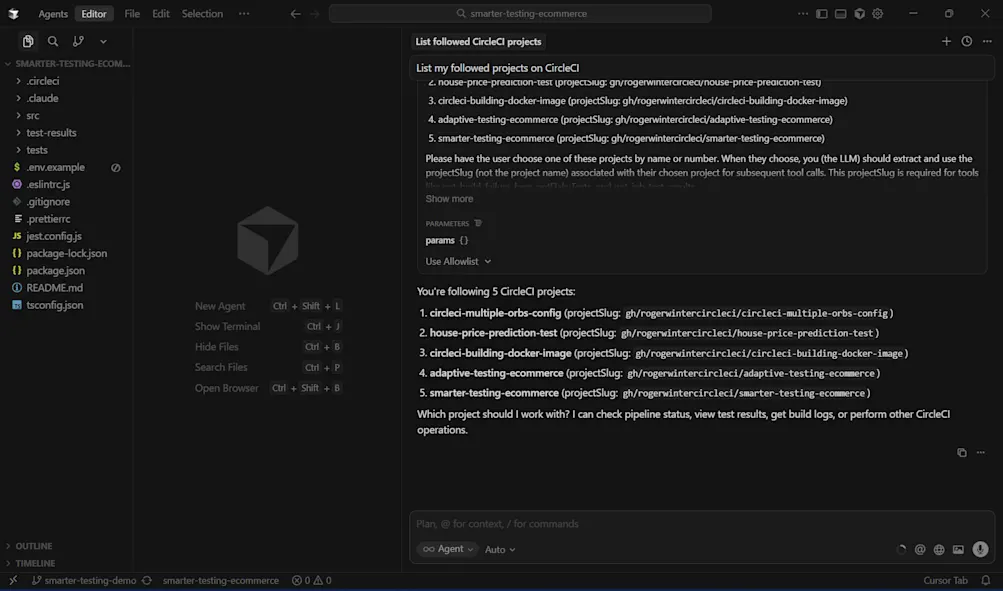 Cursor CircleCI MCP Server Listing Followed CircleCI Projects