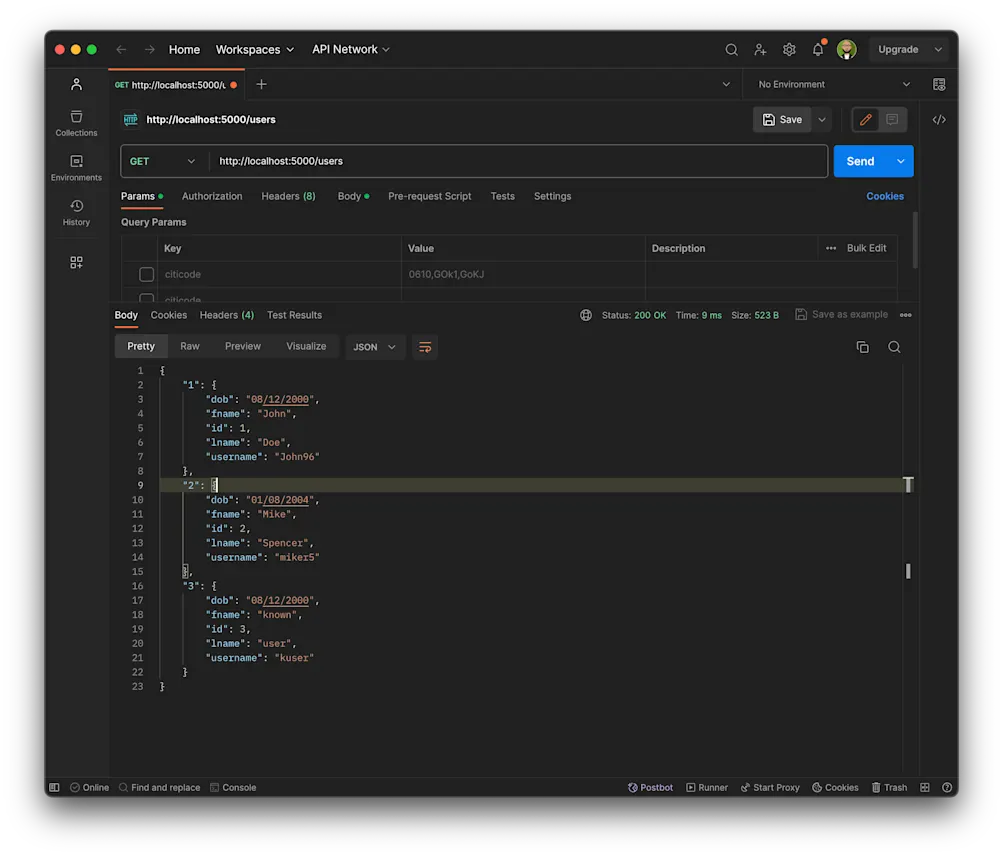 Retrieving all users