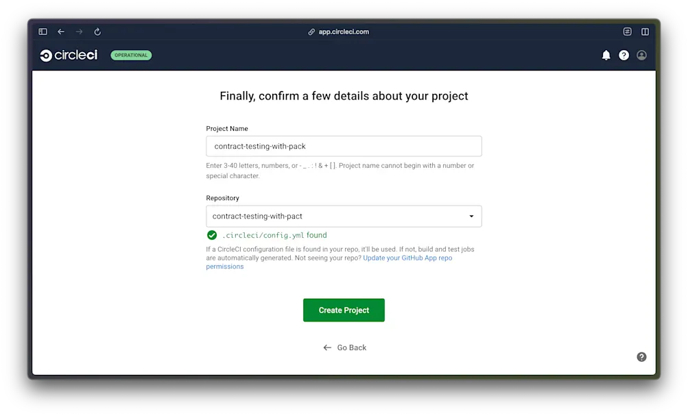CircleCI project configuration