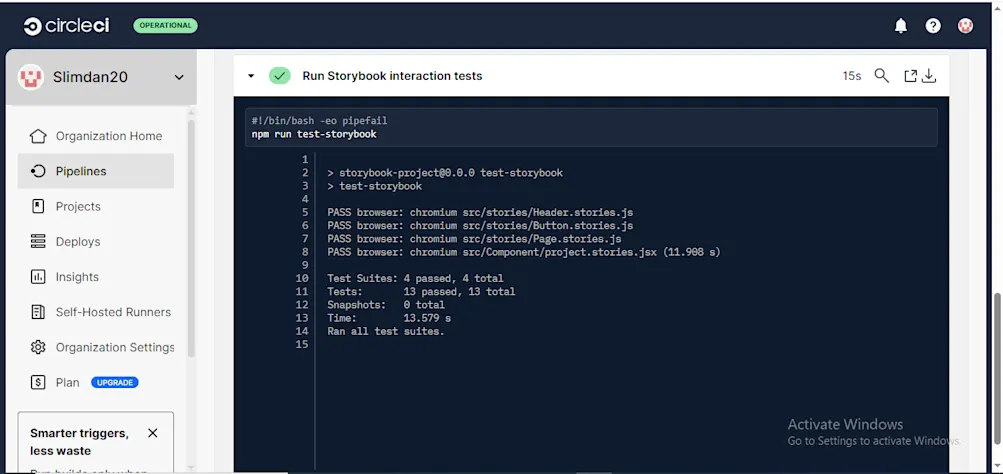 Run interaction tests workflow