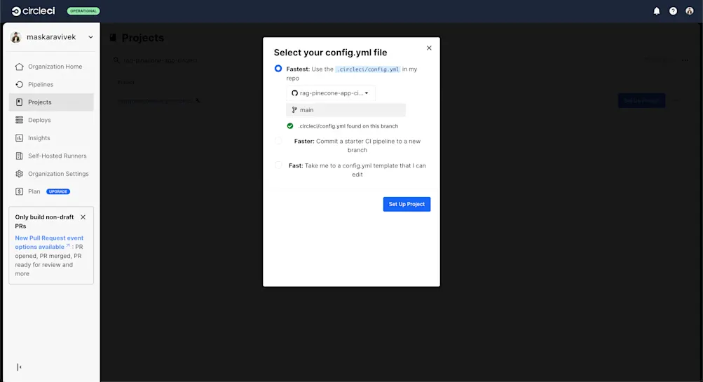 Setting up project configuration