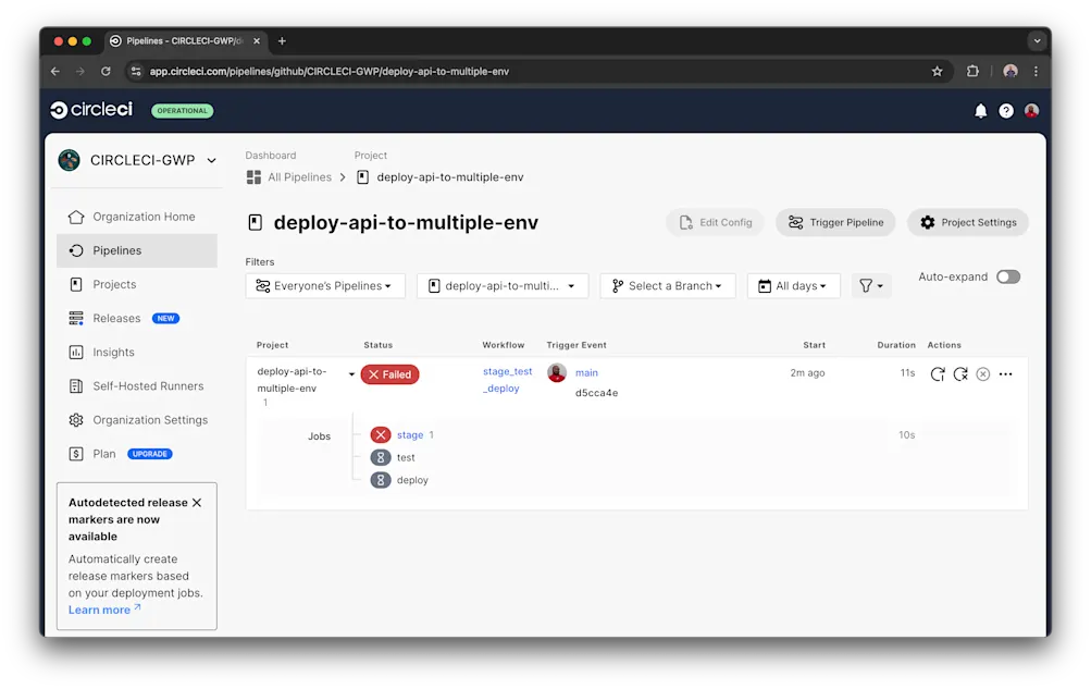 CircleCI Build Failed