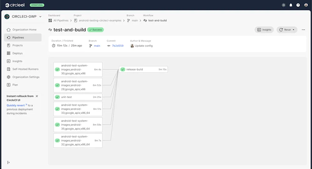 Successful build on CircleCI