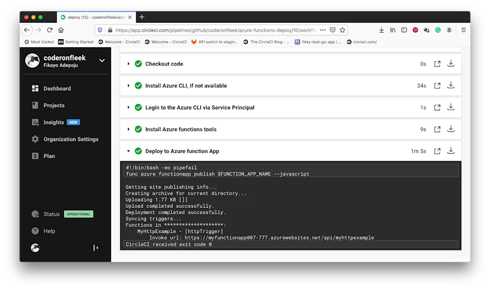 Deploy Details - CircleCI