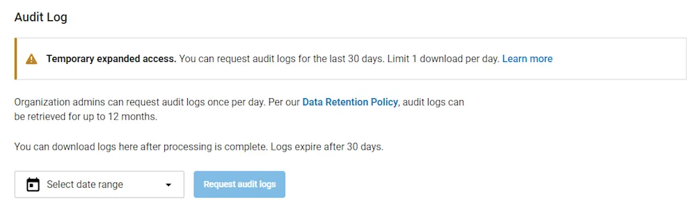 Audit logs