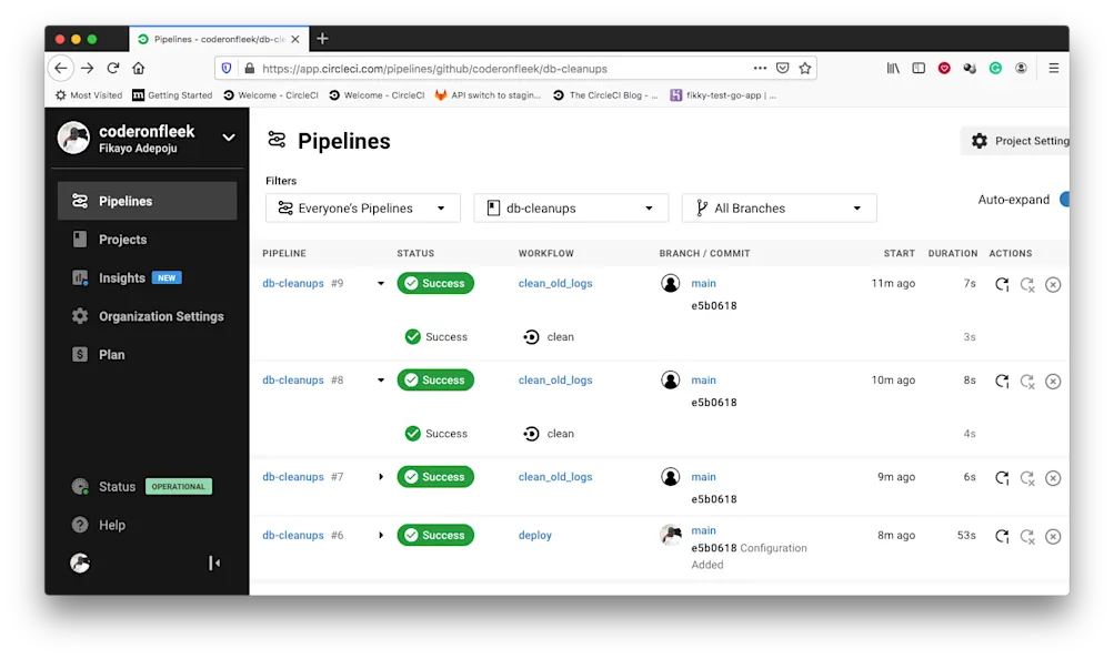 Scheduled Jobs - CircleCI