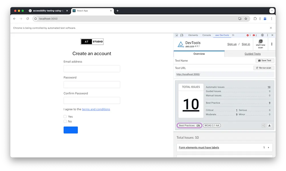 Option to select what to scan