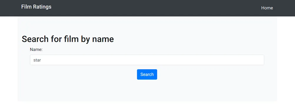 Search for a film by name