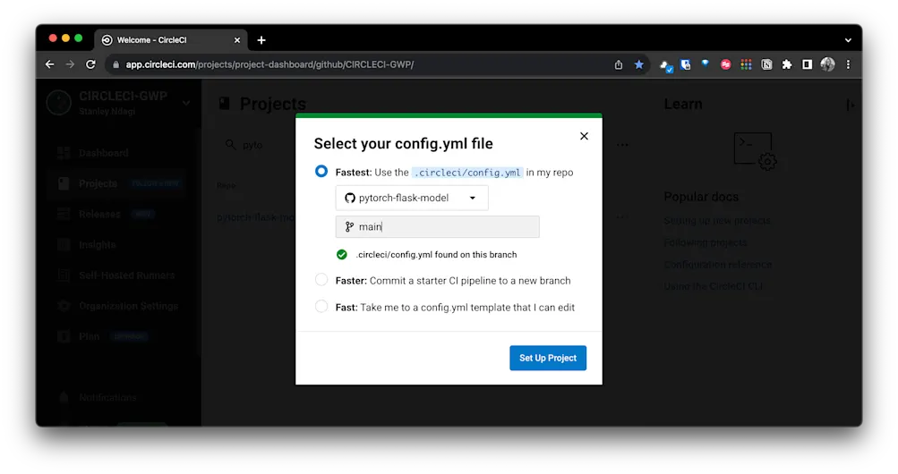 Project configuration