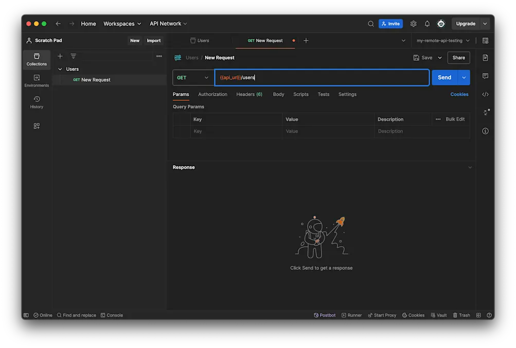 Create request - Postman