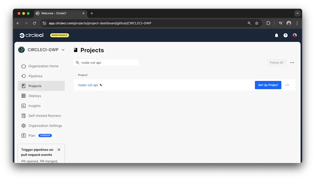 CircleCI Project Setup
