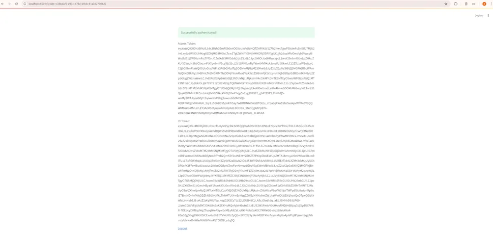 Streamlit log-in success Google