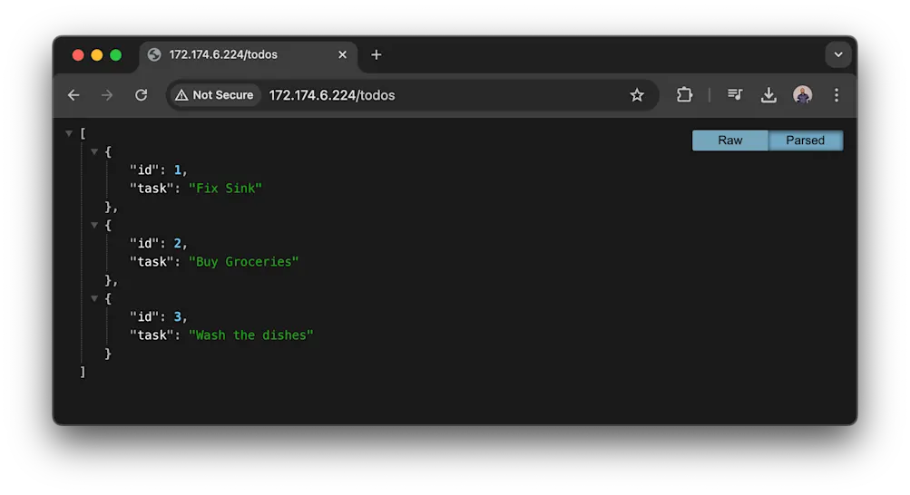 Todos live - browser