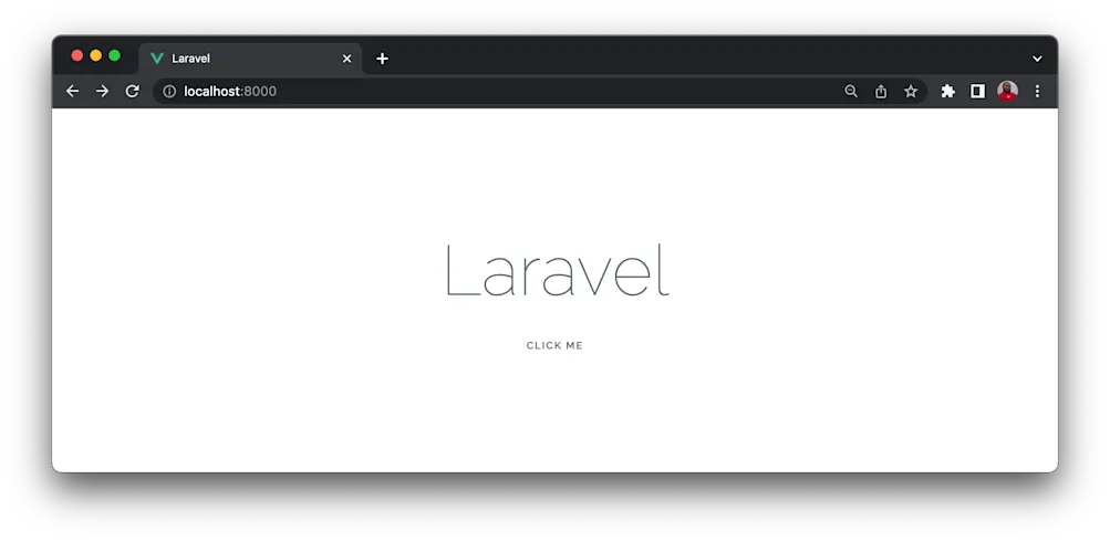Laravel app homepage