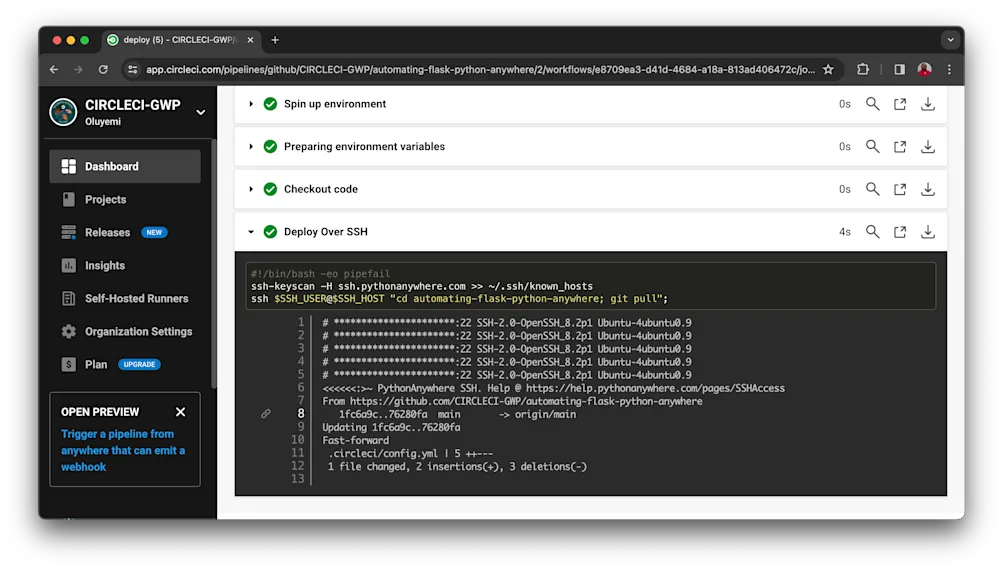  Successful deployment to PythonAnywhere 