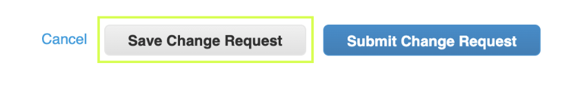 Vendors - Error - Save Change Request