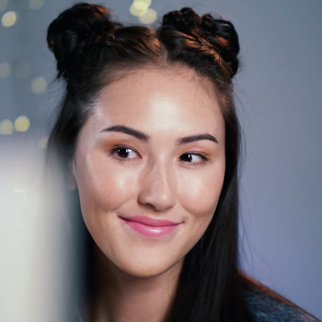 Hair worn in buns