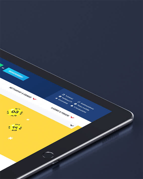 Veikkaus website on Ipade