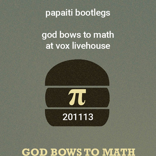 God Bows to Math at Vox Livehouse