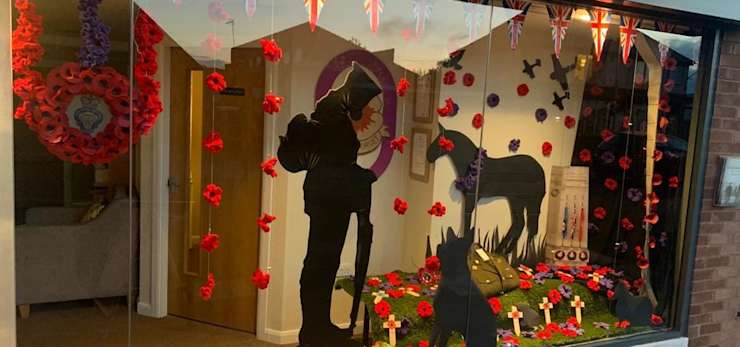 Remembrance day window displays