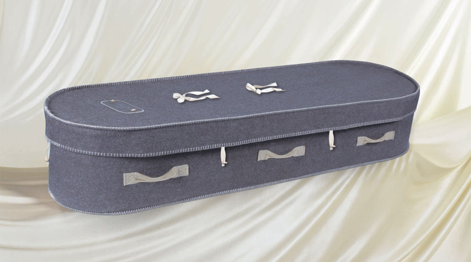 Grey Wool coffin Grey Wool coffin