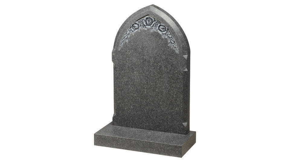 Hand-carved rose design gothic memorial Hand-carved rose design gothic memorial