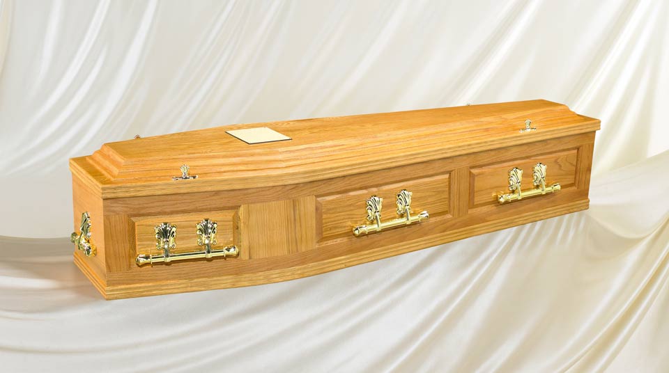 The Panelled Oak coffin The Panelled Oak coffin