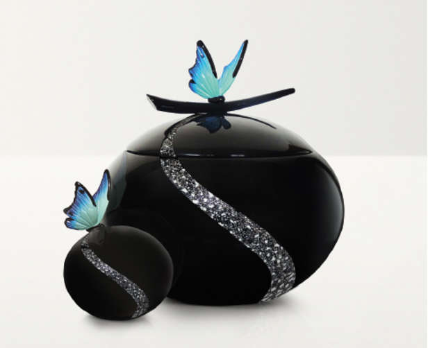 Butterfly orb urn