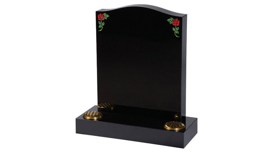 Hand-painted rose design memorial Hand-painted rose design memorial