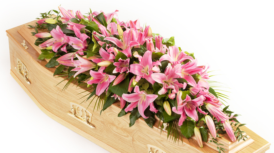 Lily coffin spray Lily coffin spray