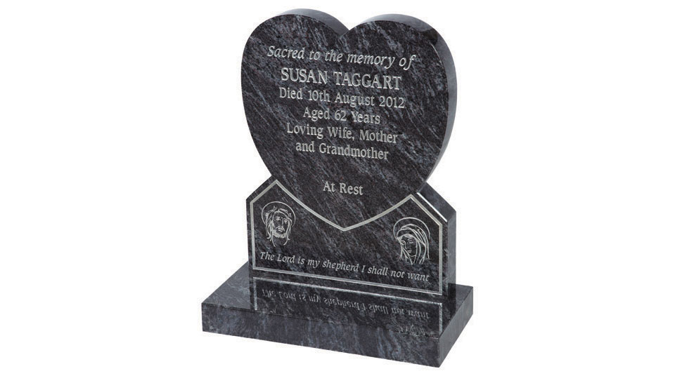 Silver inscription heart memorial Silver inscription heart memorial