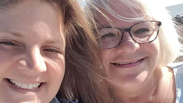 Co-op Member, Debbie Williams, and her mum.