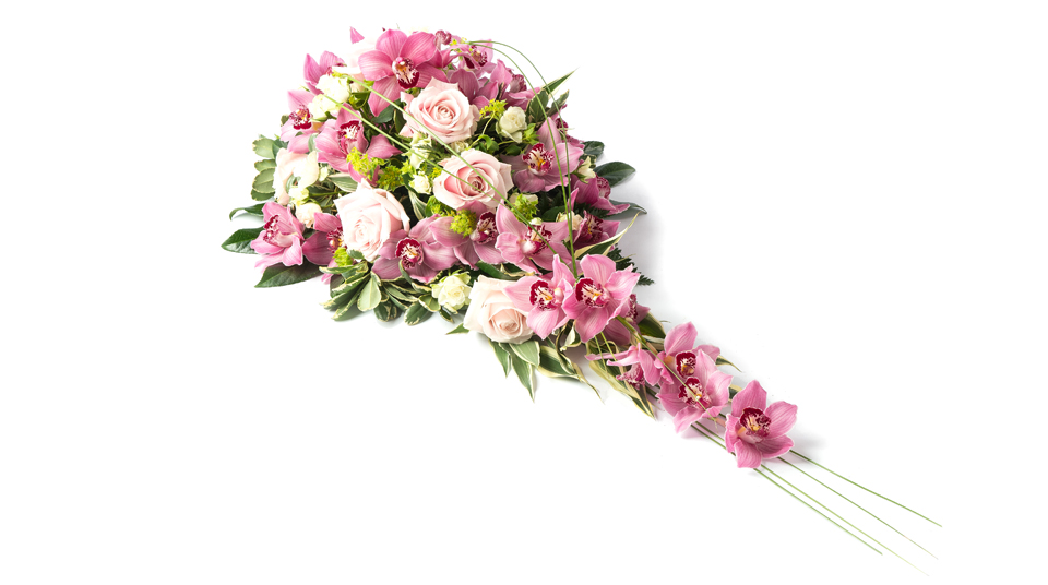 Rose & Orchid coffin spray Rose & Orchid coffin spray