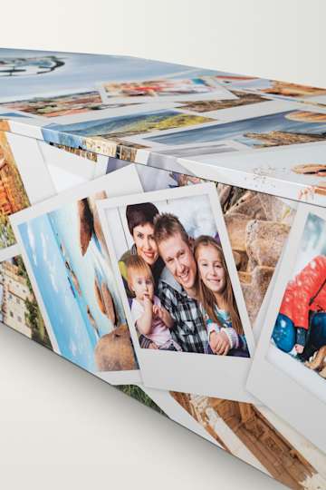 Detailed image of picture coffin with personal photos on