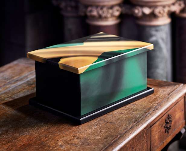 Jamaican Flag Ashes Casket