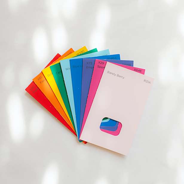 Fan of colour swatches