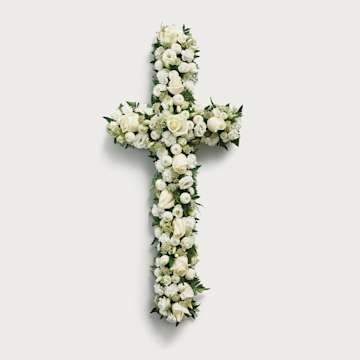 White flowers in the shape of a cross
