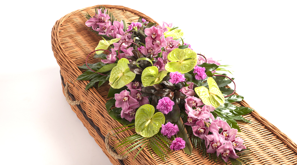 Orchid coffin spray Orchid coffin spray