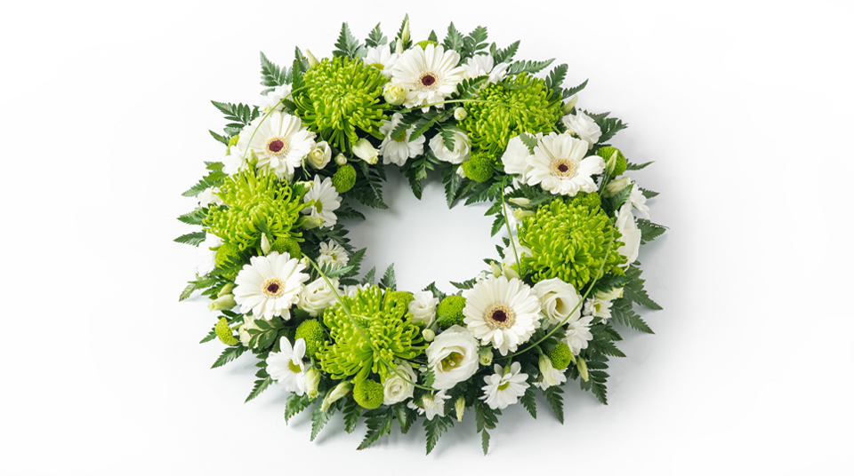 Green & White wreath Green & White wreath
