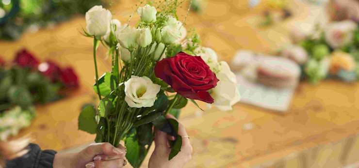 Florist holding flowers 3 RGB