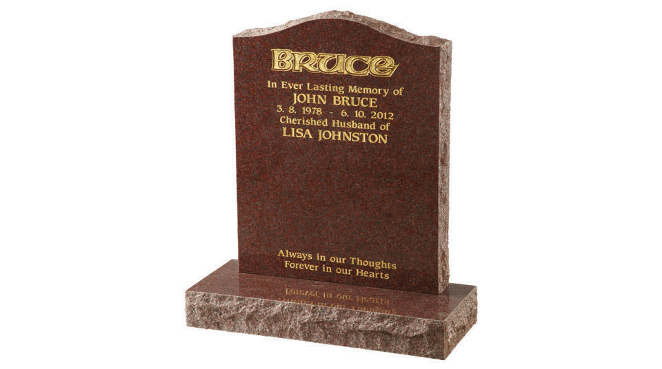 Gilded inscription rustic memorial Gilded inscription rustic memorial