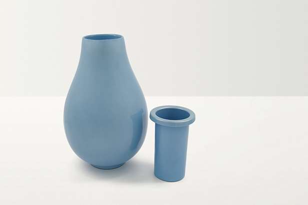 Flower vase Urn blue