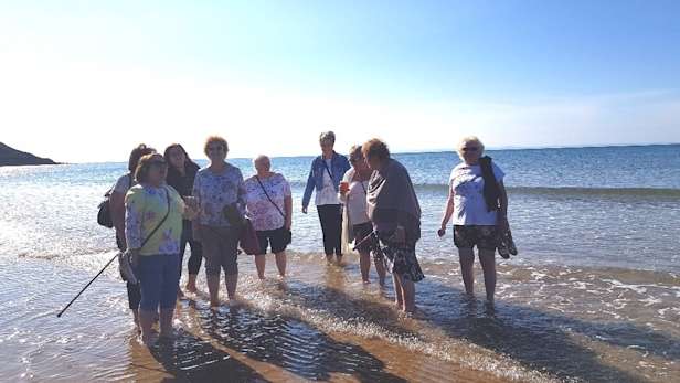 Bereavement group beach walk 2