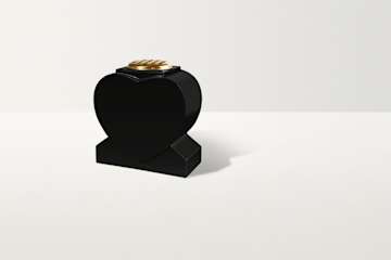 Heart-granite-vase-memorial-black