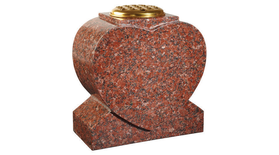 Heart shaped vase memorial Heart shaped vase memorial