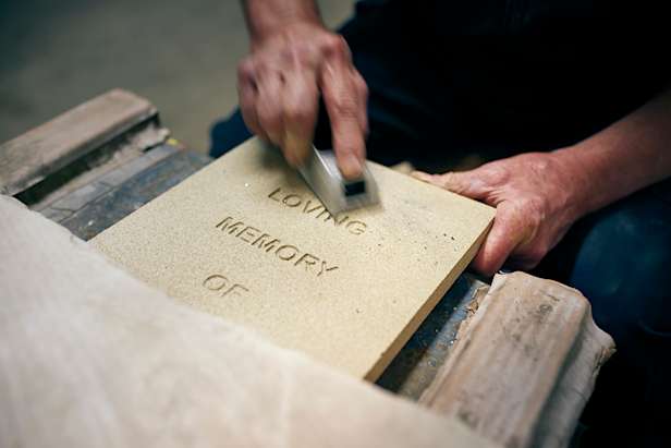 Yorkstone engraving