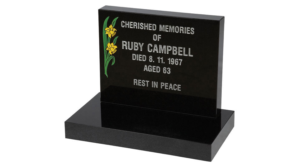 Floral design square top memorial Floral design square top memorial