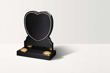 Heart granite memorial