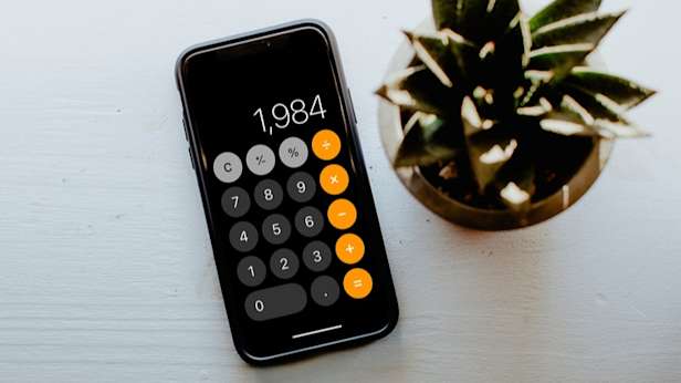 Image of a smartphone calculator